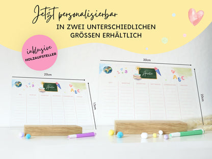 Stundenplan Acryl personalisierbar - Design SCHULE