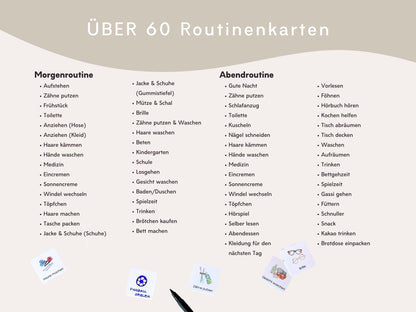 Routineplaner Montessori inkl. Symbolkarten - Design OTTER - Personalisierbar