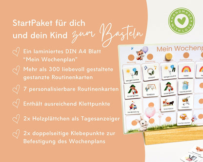 Wochenplaner inkl. Symbolkarten - Design LUFTBALLON - Personalisierbar
