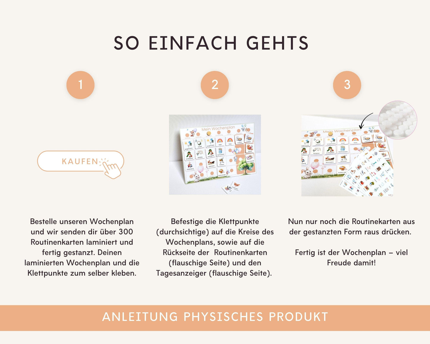 Wochenplaner inkl. Symbolkarten - Design LUFTBALLON - Personalisierbar