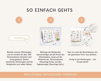 Wochenplaner inkl. Symbolkarten - Design LUFTBALLON - Personalisierbar