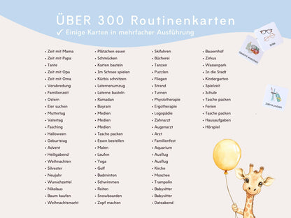 Wochenplaner inkl. Symbolkarten - Design REGENBOGEN - Personalisierbar