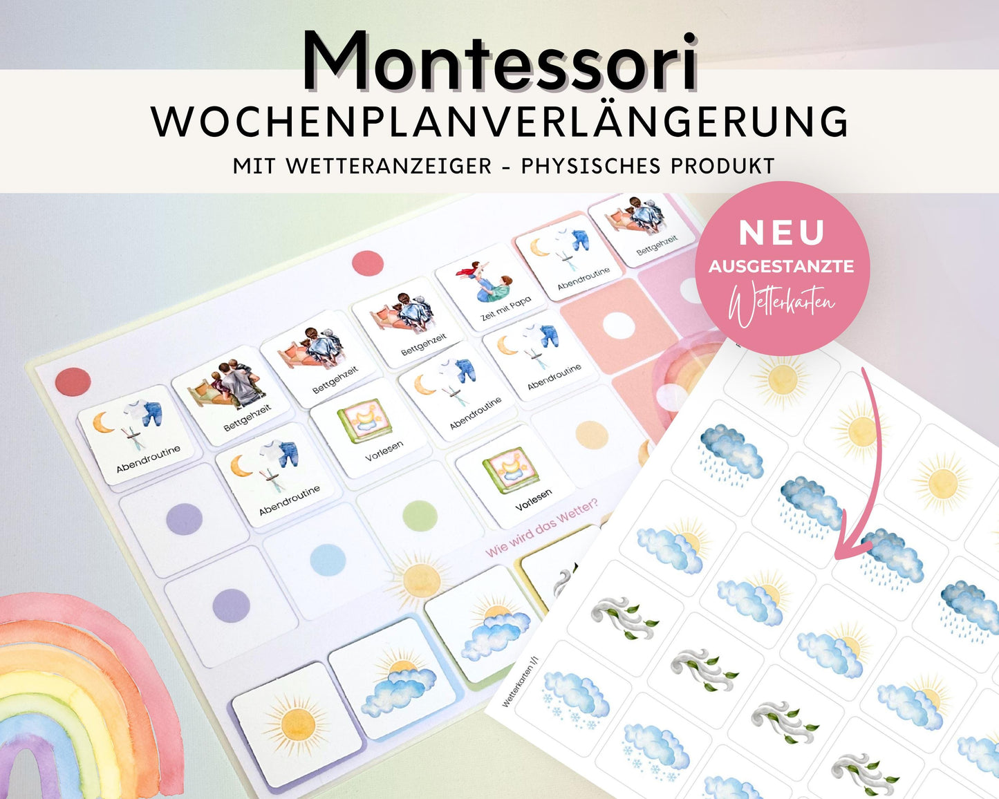 Wochenplaner Verlängerung REGENBOGEN 