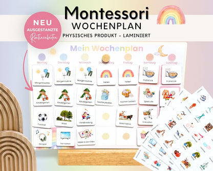 Wochenplaner inkl. Symbolkarten - Design REGENBOGEN - Personalisierbar