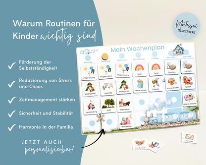 Wochenplaner inkl. Symbolkarten - Design ZUG - Personalisierbar