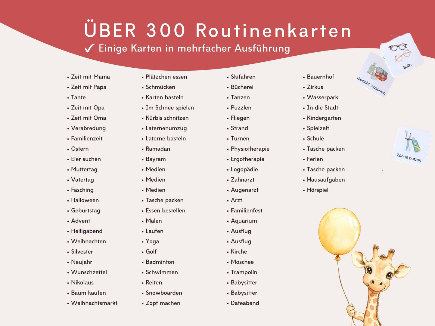 Wochenplaner inkl. Symbolkarten - Design BLUMEN - Personalisierbar