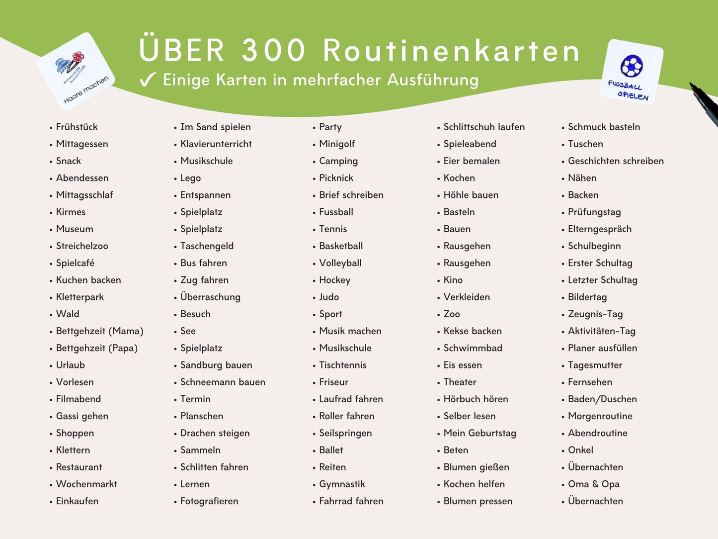 Wochenplaner inkl. Symbolkarten - Design LUFTBALLON - Personalisierbar