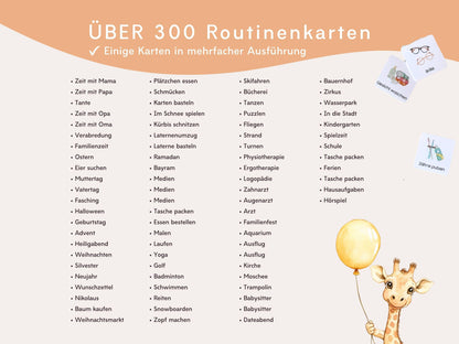 Wochenplaner inkl. Symbolkarten - Design LUFTBALLON - Personalisierbar