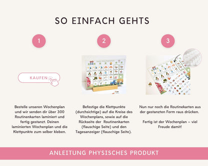 Wochenplaner inkl. Symbolkarten - Design TRAKTOR  Personalisierbar