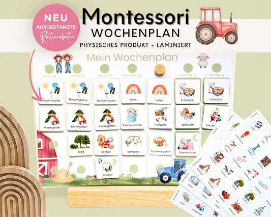 Wochenplaner inkl. Symbolkarten - Design TRAKTOR  Personalisierbar