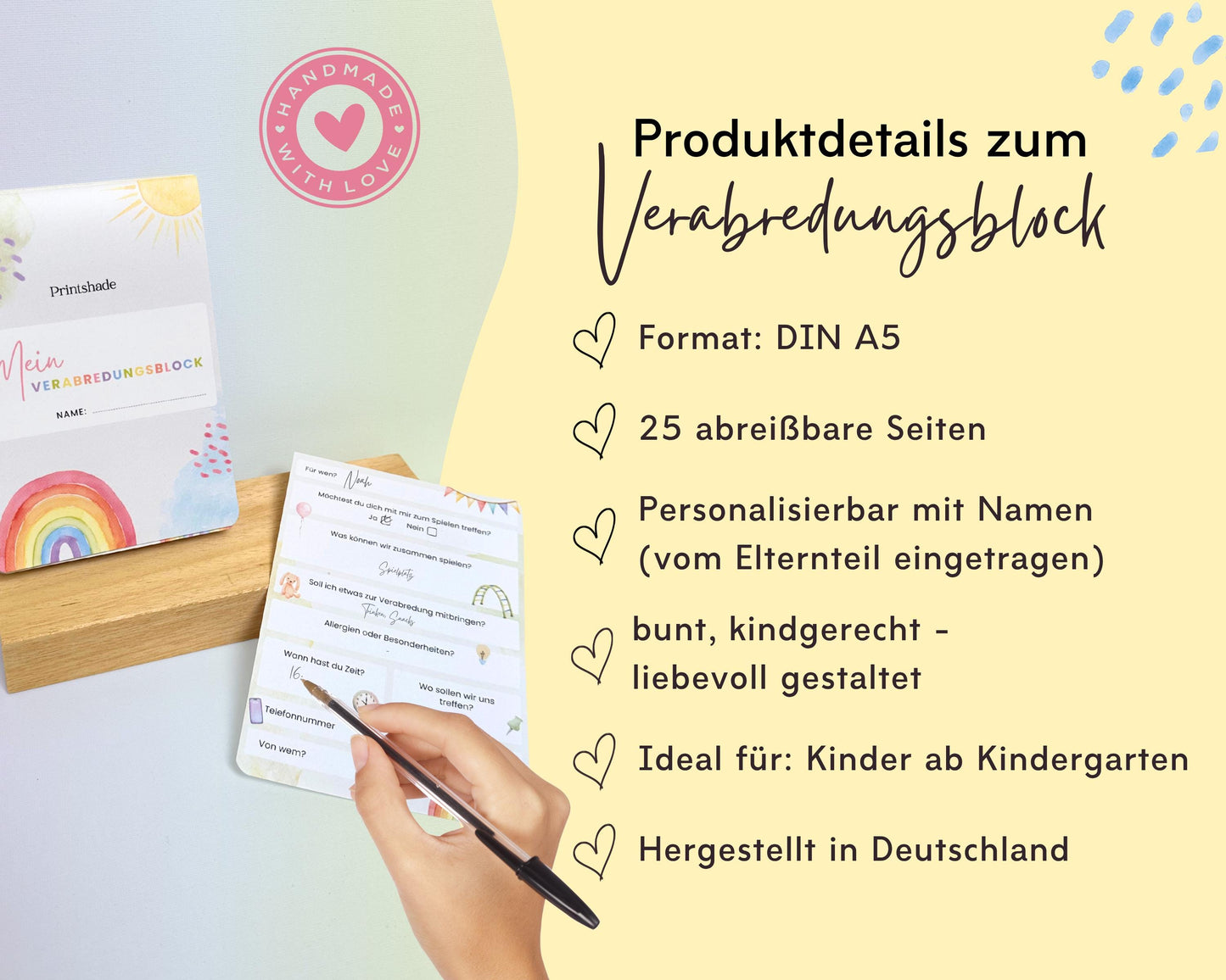 Verabredungsblock Regenbogen