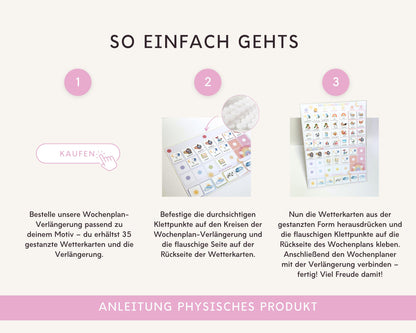 Wochenplaner Verlängerung REGENBOGEN 