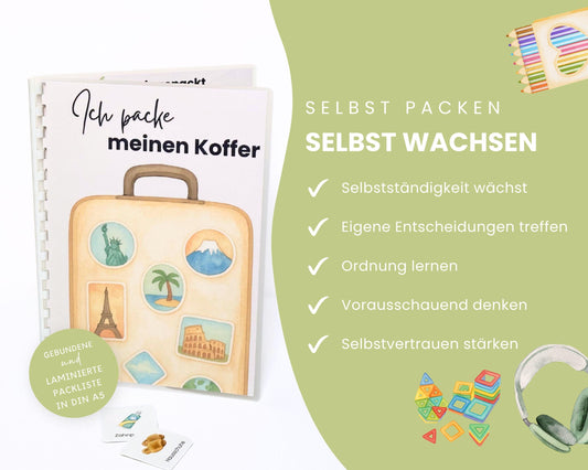 Packe mein Koffer BEIGE inkl. Karten
