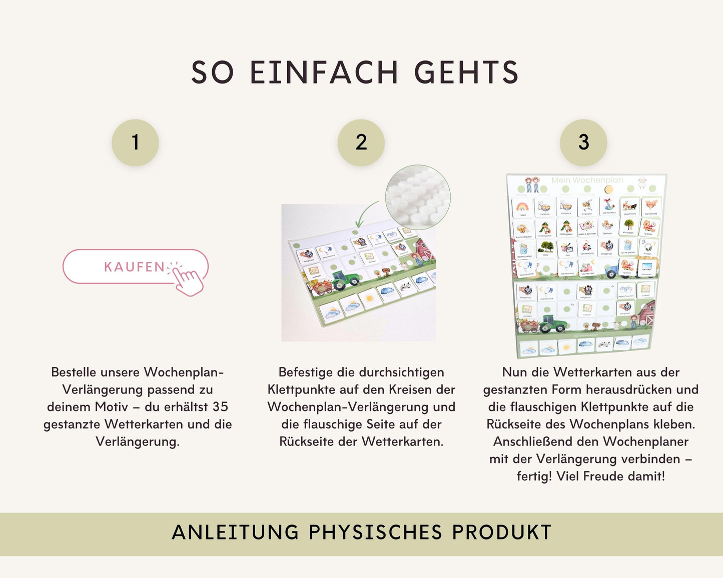 Wochenplan Verlängerung TRAKTOR 