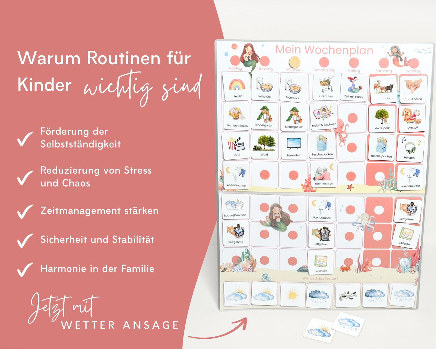 Wochenplan Verlängerung MEERJUNGFRAU ROT 