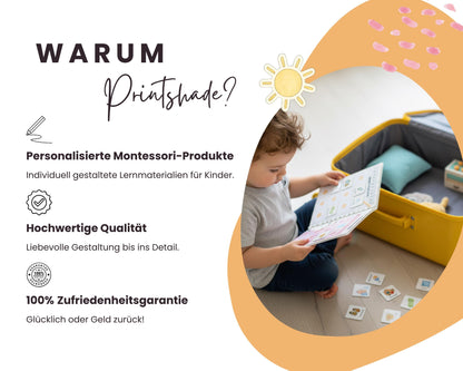 Packe mein Koffer inkl. Karten - Design ROSA - Personalisierbar