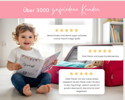 Packe mein Koffer inkl. Karten - Design ROSA - Personalisierbar