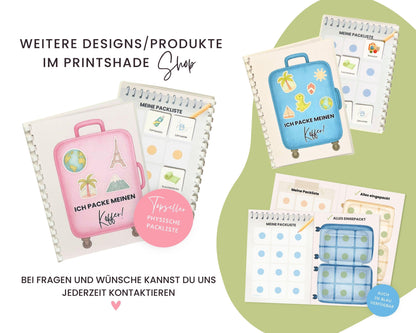 Packe mein Koffer BEIGE inkl. Karten