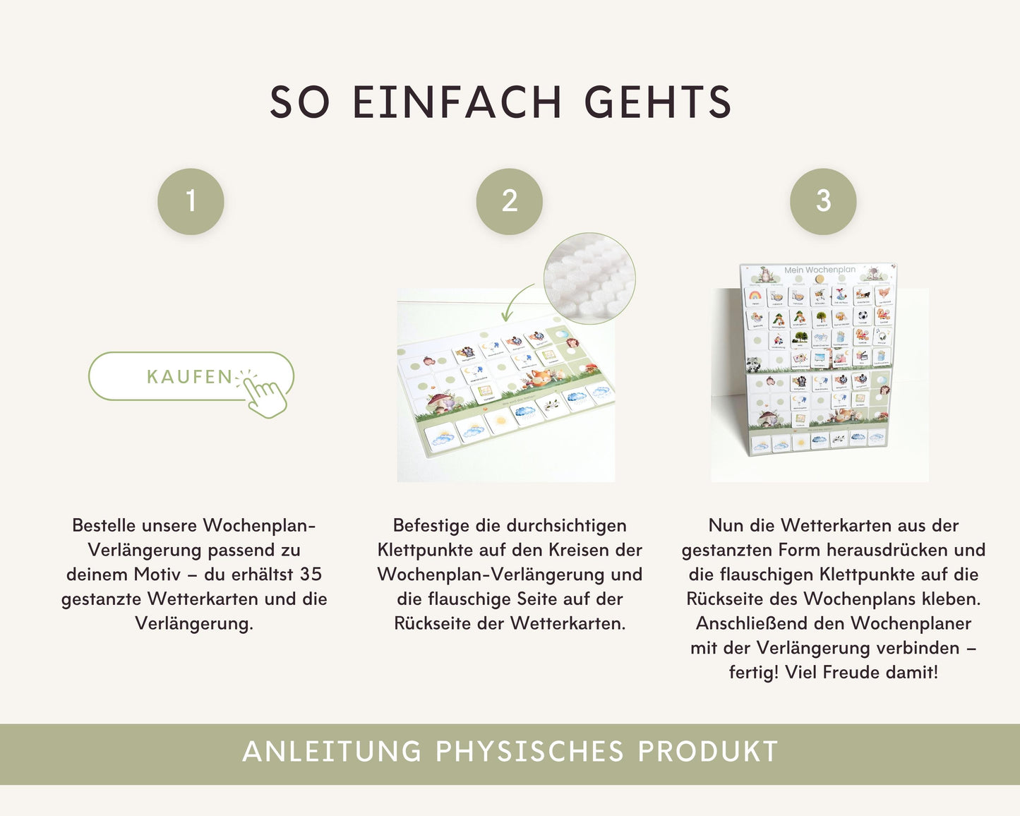 Wochenplan Verlängerung WALDTIERE 