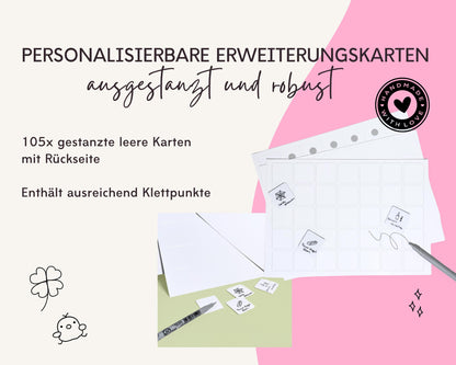 Blankokarten zum Personalisieren und Beschriften