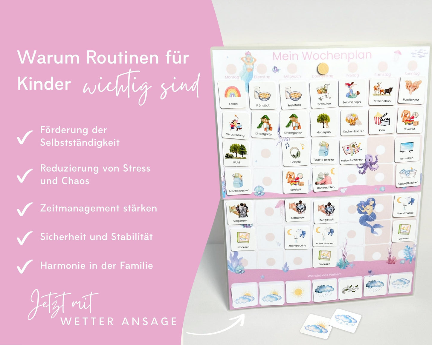 Wochenplan Verlängerung MEERJUNGFRAU ROSA 