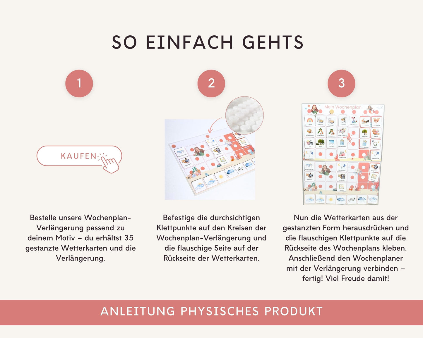 Wochenplan Verlängerung MEERJUNGFRAU ROT 