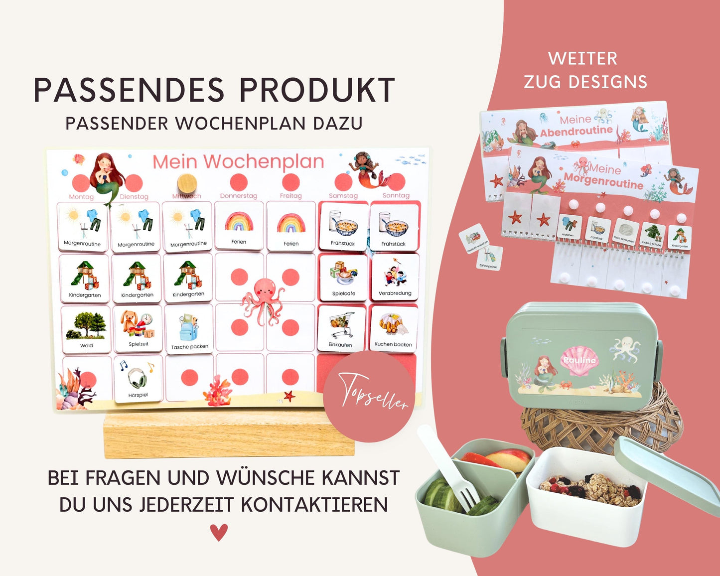 Wochenplan Verlängerung MEERJUNGFRAU ROT 