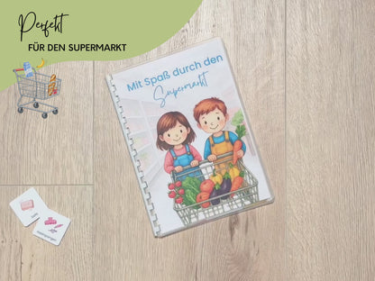 Einkaufsliste inkl. Symbolkarten - Design SUPERMARKT KINDER - Personalisierbar