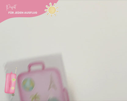 Packe mein Koffer inkl. Karten - Design ROSA - Personalisierbar