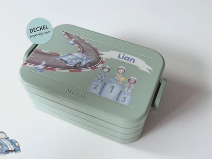 Mepal Brotdose mit Name personalisierbar - Design AUTO - Verschiedene Farben