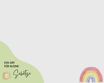 Holzspardose personalisiert Regenbogen Bunt