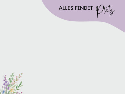Erinnerungsbox personalisiert Blumenwiese Lila