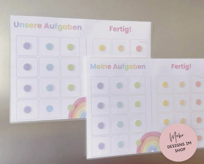 Haushaltsplan BUNT inkl. Symbolkarten