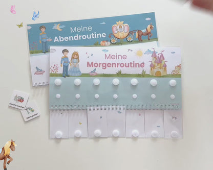 Routineplaner Montessori inkl. Symbolkarten - Design CINDERELLA - Personalisierbar