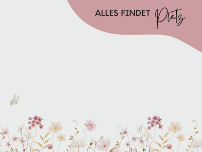 Erinnerungsbox personalisiert Blumen Rosa
