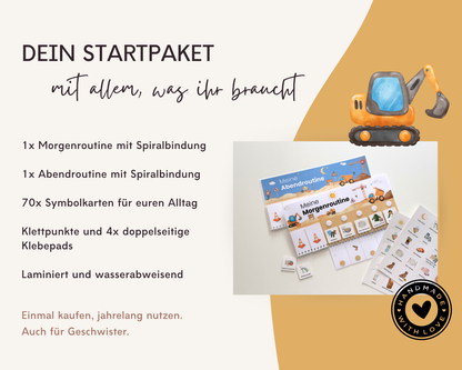 Routineplaner BAGGER inkl. Symbolkarten